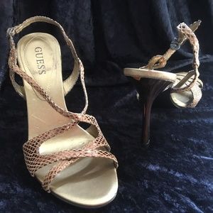 Gold GUESS Sandals ~ Never Worn